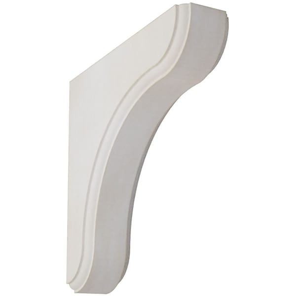 Ekena Millwork 1 3/4"W x 7 1/2"D x 7 1/2"H Eaton Wood Vintage Decor Bracket, Chalk Dust White BKTWD02X08X08EAWH - main